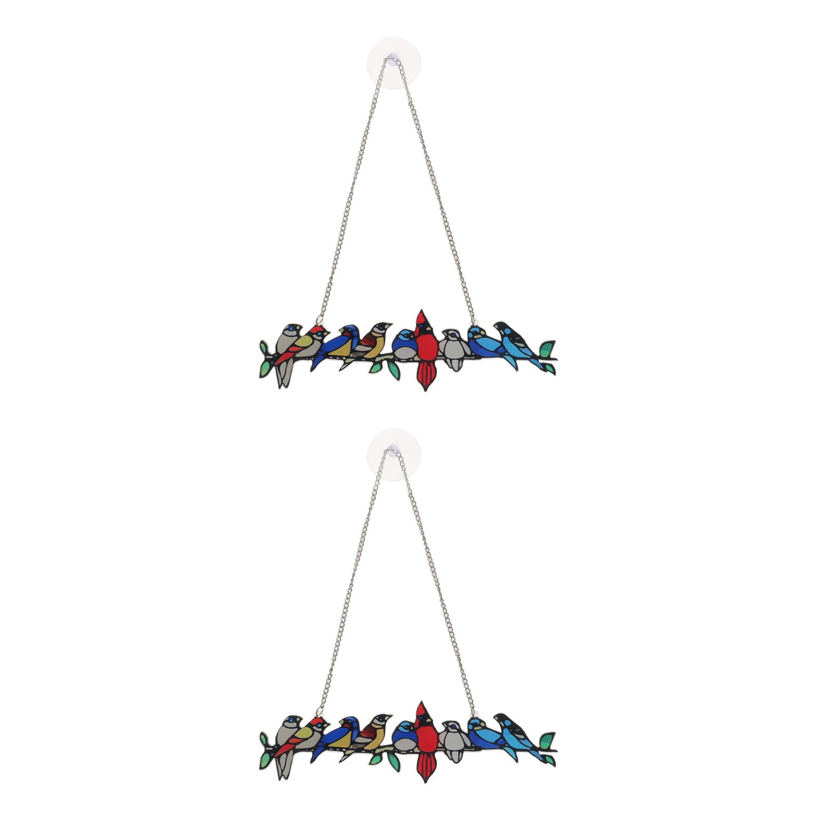 2 Pieces Wall Art Craft Dragonfly Garden Ornament Hanging Decor Window Decals