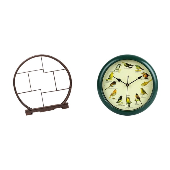 2 Pieces Wall Clock Display Stand Storage Organizer Wooden Material for Home Living Room Decoration Ideal Gift