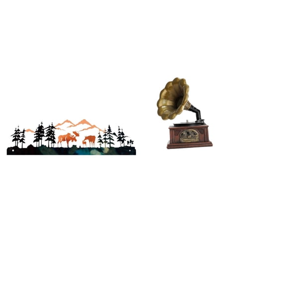 2 Pieces Wall Sculpture Resin Figurine Garden Ornament Handcrafted Retro Decor for Home Fireplace Gifts