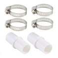 thumbnail image 1 of 2 Pieces Washing Machine Drain Hose Connectors Washer Extension Adapter with 4 Pieces Drain Hose Clamps, 1 of 4