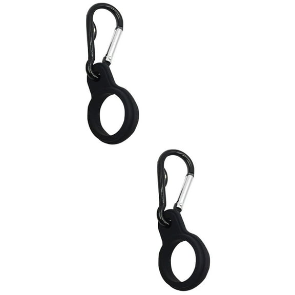 2 Pieces Water Bottle Holder Clip Backpack Water Bottle Holder Silicone Hanging Buckle Holder Clip Key Chain Ring Outdoor Buckle