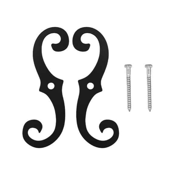 2 Pieces Weatherproof Shutter Mounts, Iron Hooks for Enhanced Security & Long-Lasting Exterior Use