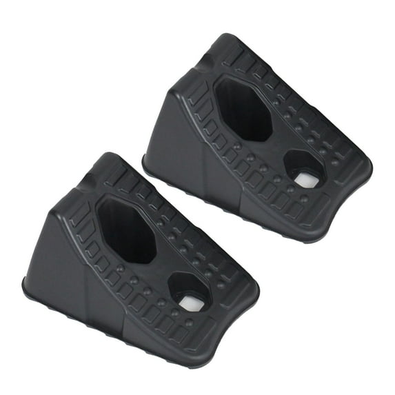 2 Pieces Wheel Chocks Durable Replacement Universal for Trailer RV Auto 22x15x12.5cm black
