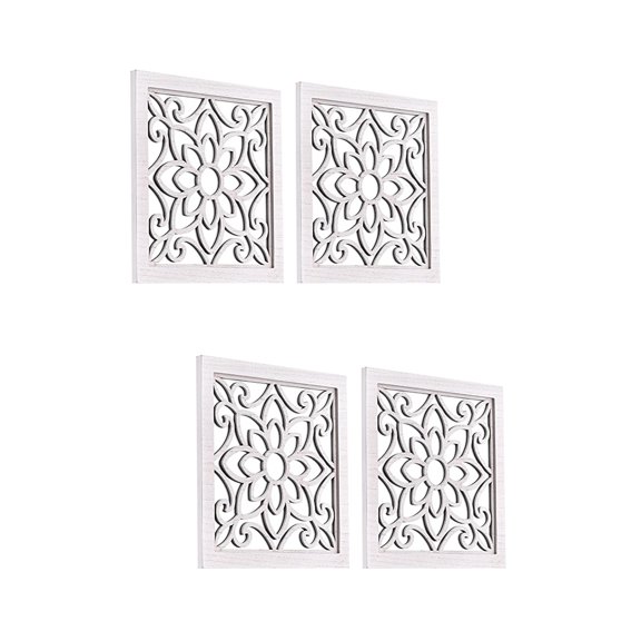 2 Pieces White Pane Wall Mirror Posters Mirrors Retro Decor