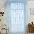 thumbnail image 1 of 2 Pieces Willow Window Curtain Voile Tulle Room Salix Leaf Sheer Gauze Curtain Voile Panel Drapes Curtain Green Color for Living Room, Bedroom, Balcony (37"x78.5" ), 1 of 9