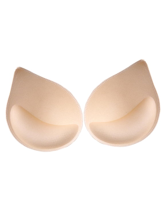 2 Pieces Women Bra Insert Pads Push Up Enhancing Cup Lifter Droplets Shaped Shaper Breathable Soft Lightweight for Sports Skin