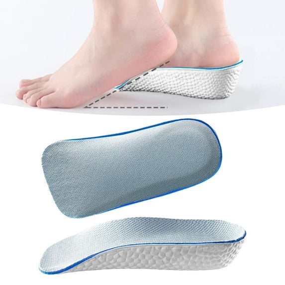 2 Pieces Women Men Height Increase Insoles Half Feet Pads Shock Absorption Invisible Heel Lift Inserts for High Heels Sneakers Boots Walking 2.5cm