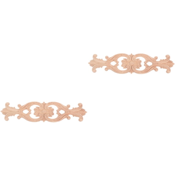 2 Pieces Wood Carving Carved Corbel Home Decoration Vintage Khaki