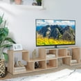thumbnail image 1 of 2-Pieces Wood TV Stand for 32-65 Inch TVs, Adjustable TV Console Table with Storage, Double L-Shaped TV Stand, Farmhouse Entertainment Center for Living Room, 1 of 8