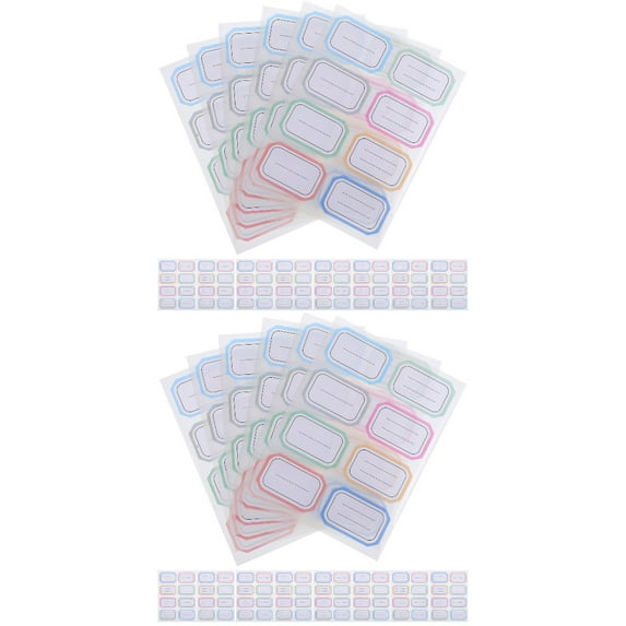 2 Pieces Writable Label Sticker Clear Labels Large Sticky Colorful