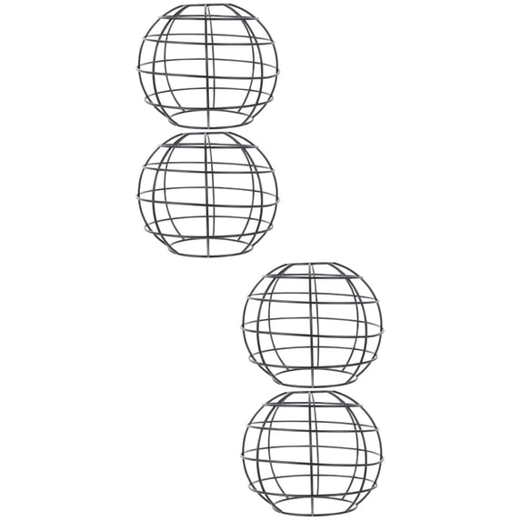 2 Pieces Wrought Iron Lampshade Pendant Retro Decor Light Miss Black