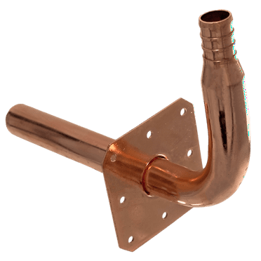 2 Pieces XFITTING 1/2" Pex Stub Out Elbow with Flange, 3-1/2" x 6"
