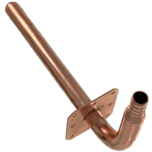 2 Pieces XFITTING 1/2" Pex Stub Out Elbow with Flange, 4" x 8"