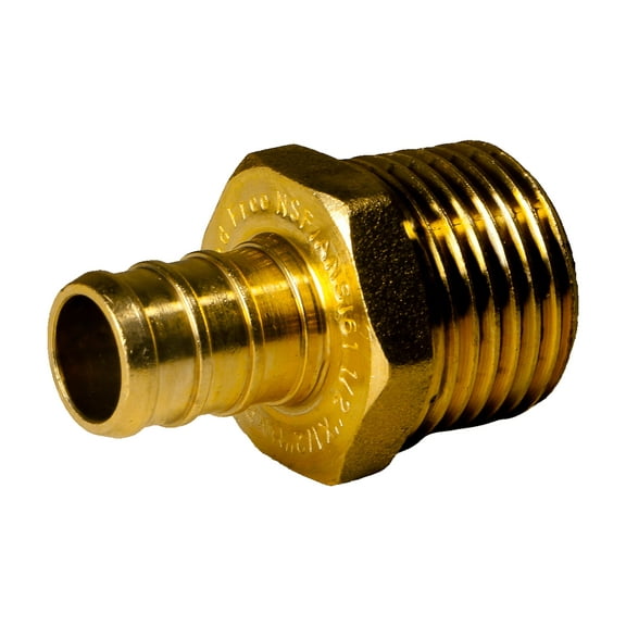 2 Pieces XFITTING 1/2" Pex x 1/2" Male NPT Adapter, 24-4-1=2X