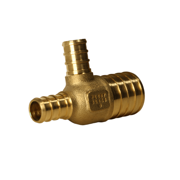 2 Pieces XFITTING 1" x 1/2" x 1/2" Pex Reducing Tee, Pex B Crimp Version 26-5-6=2X