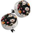 2 Pieces Zinc Alloy Floral Flower Car Aromatherapy Essential Oil