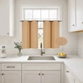 thumbnail image 1 of Gorgeous Home Linen Thermal Grommet Gold Window Panels 28" Wide Curtain Unlined Blackout 36" Long 2pc, 1 of 4
