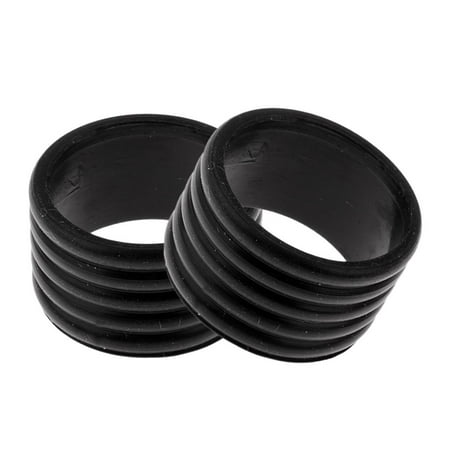 2 Pieces of Badminton Squash Tennis Racket Fixing Rings Band , Black Nero