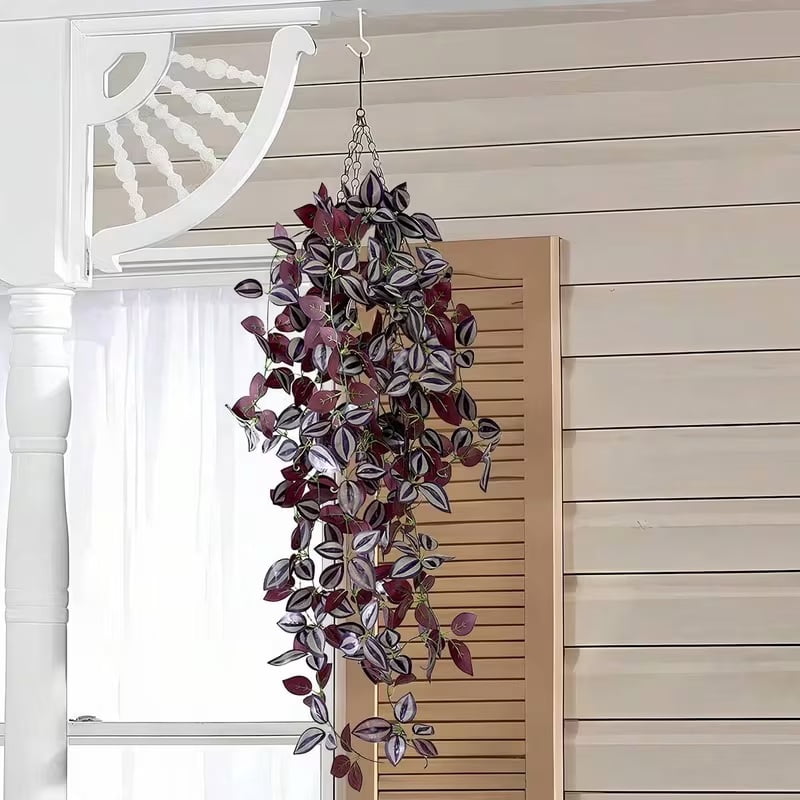 2 Pieces of Dark Purple Simulated Hanging Plants Elegant Indoor — free download