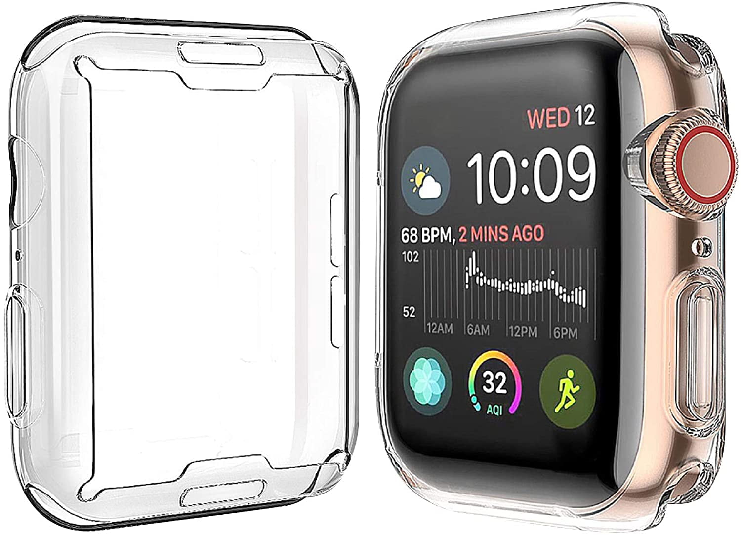 2 Pieces of Protective Case Suitable for Apple Watch Series 6 SE Series 5 Series 4 Screen Protector 40mm Ultra thin Protective CoverC Walmart