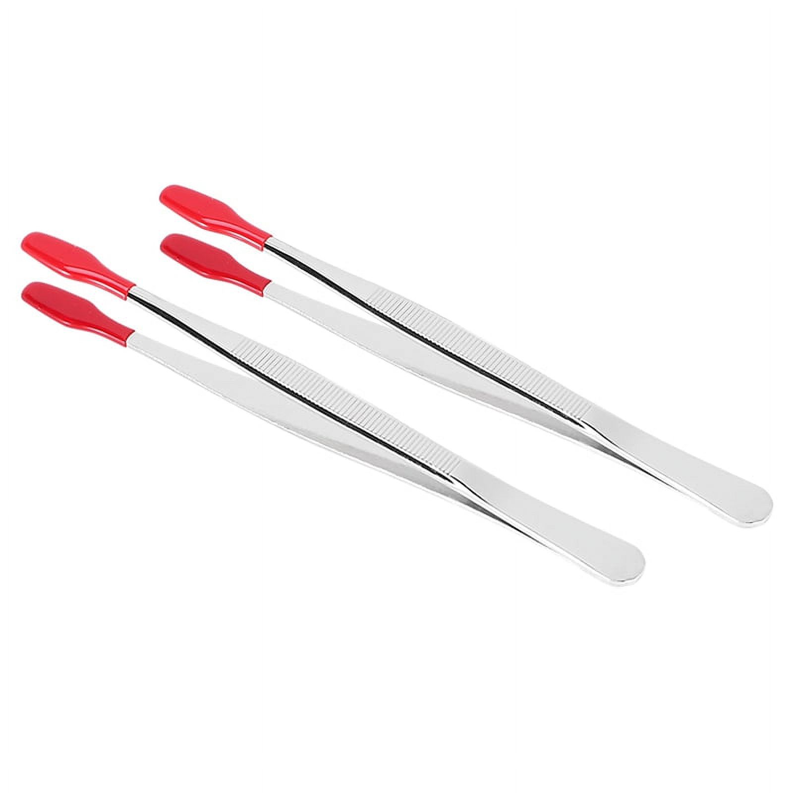 2 Pieces of Rubber Tip Tweezers PVC Silicone Precision Tweezers