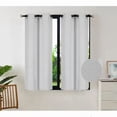 thumbnail image 1 of Gorgeous Home Linen Thermal Grommet Off White Short Window Panels 28" Wide Curtain Unlined Blackout 54" Long 2pc, 1 of 5