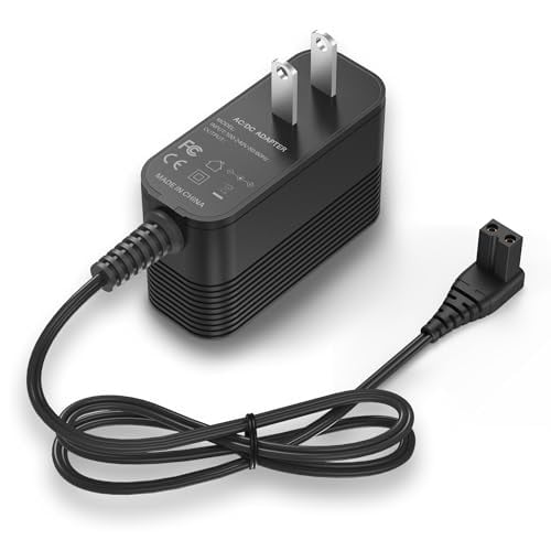 2-Pin 12.6V Pool Vacuum Charger Power Adapter, Replacement AC DC Charging Cord for Cordless Robotic Pool Cleaner, 1.0A Wall Plug Supply with LED Indicator Light