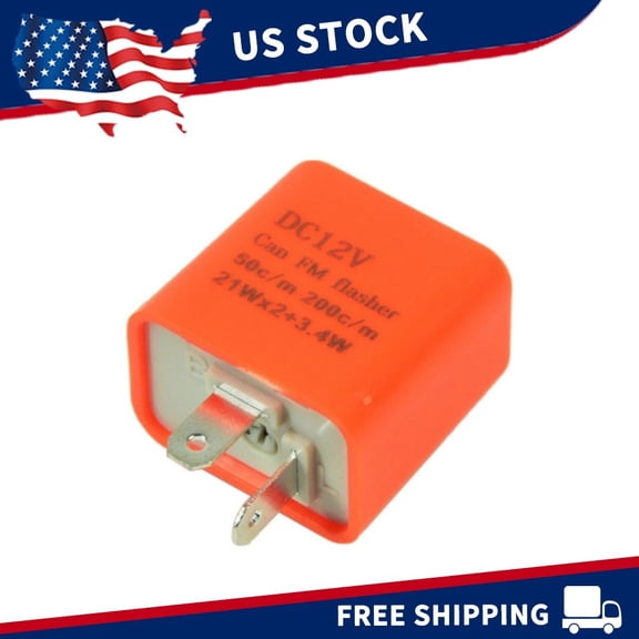 2-Pin 12V Electronic LED Flasher Relay Fix Turn Signal Bulbs Hyper Flash Issue