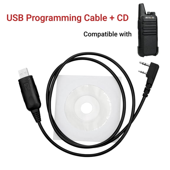 2 Pin 2 Way Radio USB Programming Cable Compatible with Walkie Talkie Retevis RT22 Baofeng