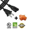 thumbnail image 1 of 2-Pin AC Power Cord Cable Plug for Nikon MH-65 CHARGER - 6ft, 1 of 4