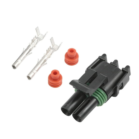 2 Pin Car Electrical Wire Connector Plug Kits Waterproof for Car Boat RV 1 Set Plastic