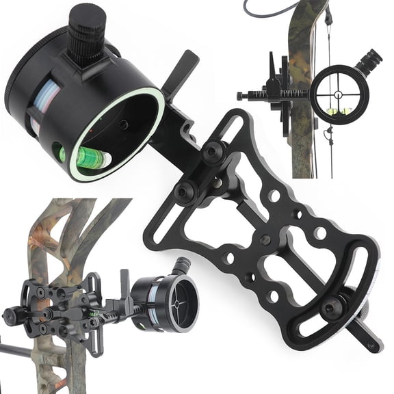 2 Pin Compound Bow Sight 0.019" Micro Adjustable Archery Target Hunting Shooting