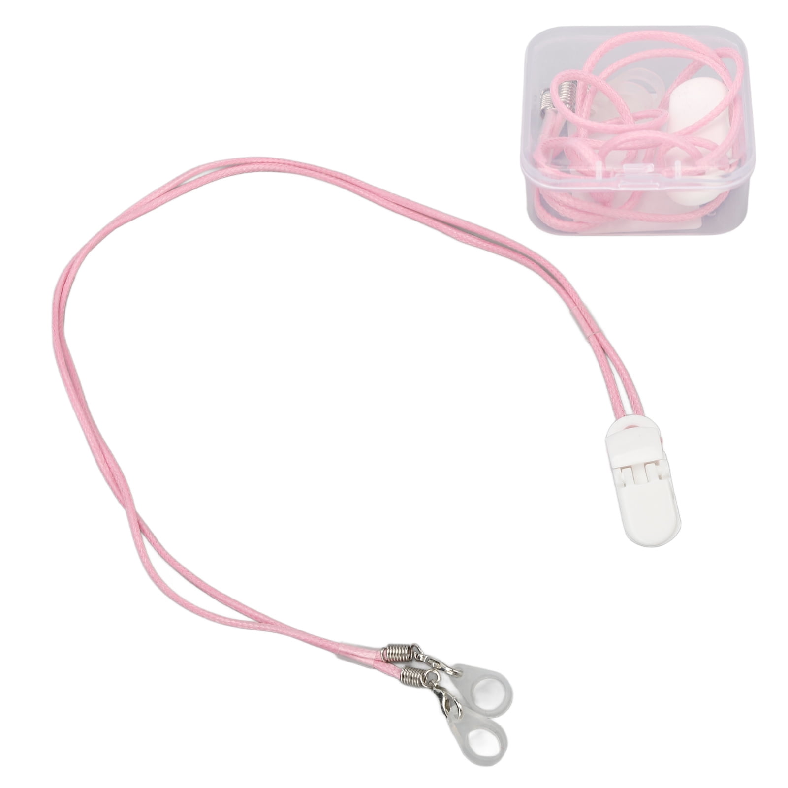 2 Pin Earphone Cable Portable Lost Prevention Lanyard Security White