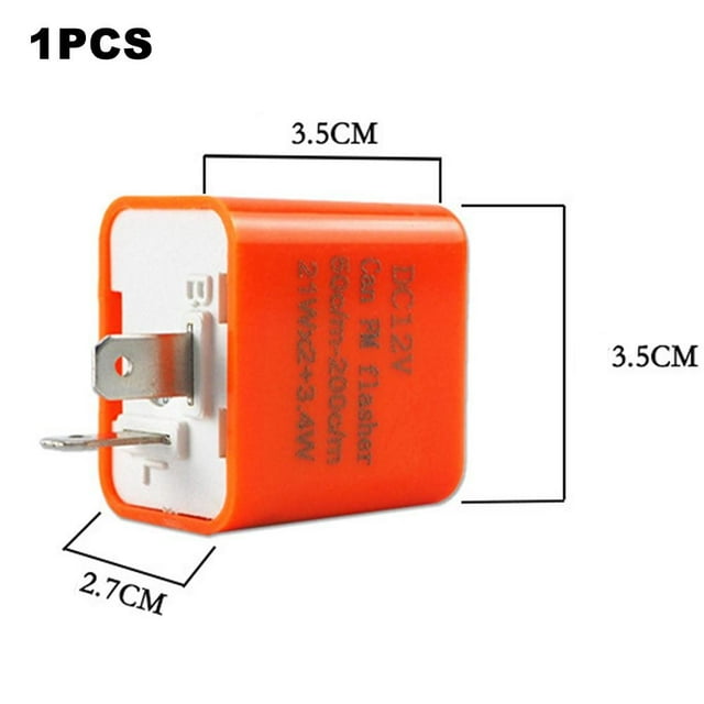 2 Pin Electronic Led Flasher Relay Adjustable Speed Turn Signal Fast