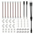 thumbnail image 1 of 2 Pin LED Connector Kit, Solderless Connectors, 2 Way DC Jack Splitter for 8Mm 2Pin 2835, 1 of 6