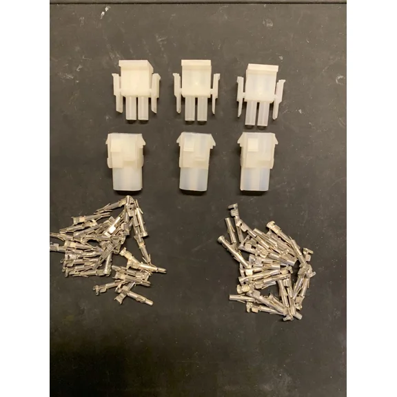 2 Pin Molex Connector Kit, 3 Sets, 14-20 Awg .084 Pins Arcade Pinball