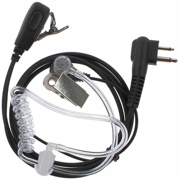 2 Pin Security Tube Headset Covert Earpiece Mic For Talkie