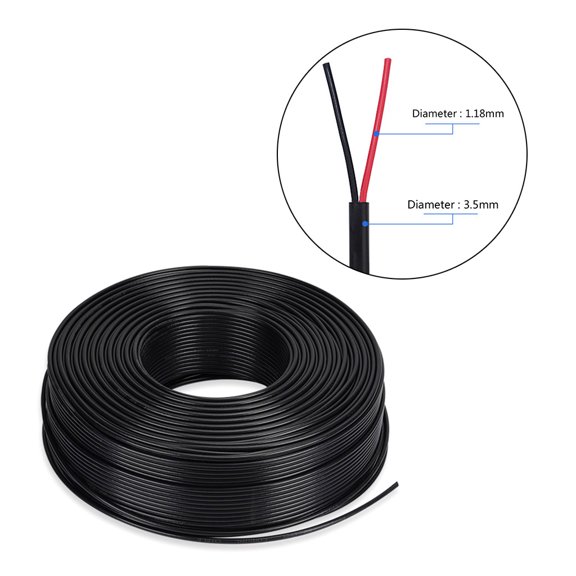 2 Pin Sheathed 18/20/22AWG for Power Cord Electric Extension Wire LED Power Cable for Single