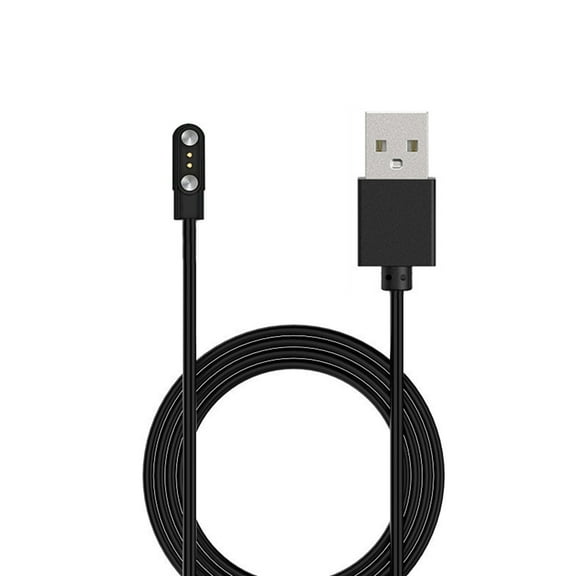 2 Pin Strong Cable USB Charging Line Cord Rope Black White Color for Smart Watches