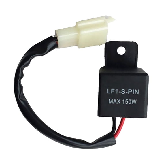 2-Pin Flasher Relay with Plug-and-Play and Wide Load Range, Turn Signal Fix for Fast Flash, Waterproof for Motorcycles, Scooters, and ATVs.