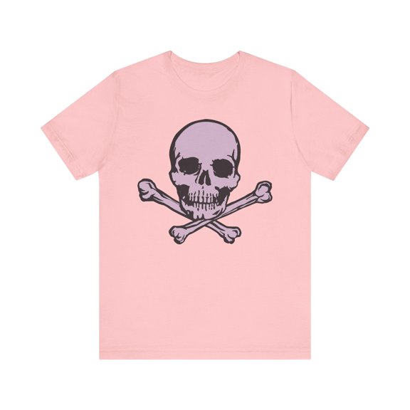2-Pink Skull Graphic Design Tee, Skull Shirt, Vintage Tees, Art Design T-Shirt, Vintage Graphic Tee, Art Shirts with Skulls