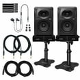 thumbnail image 1 of (2) Pioneer DJ VM-50 5" Active Studio Monitors in Black with Desktop Studio Monitor Stands & Mee Comfort-Fit In-Ear Headphones Package, 1 of 9