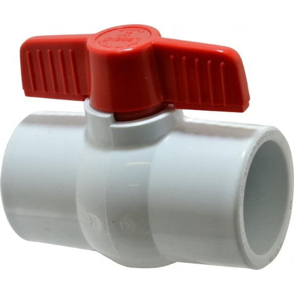 2" Pipe, Full Port, PVC Miniature Ball Valve