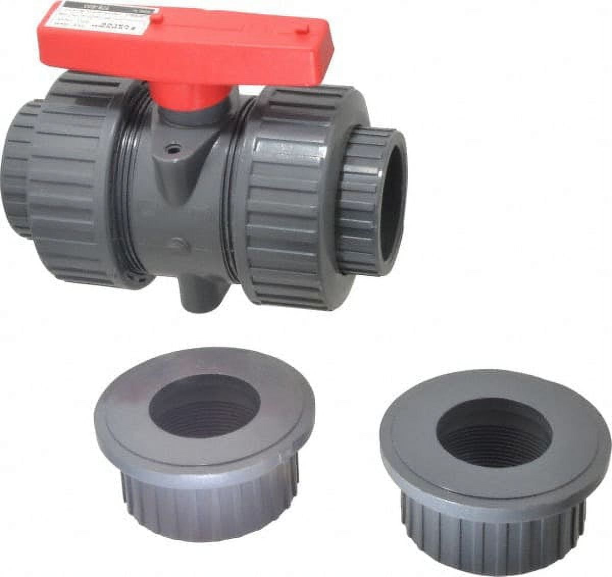 2" Pipe, Full Port, PVC True Union Design Ball Valve - Walmart.com