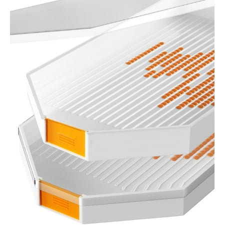 2 Pk Bright White Diamond Painting Trays with Lids and Removable Insert, Bead Nail or Rhinestone Storage Tray by DPG - The Diamond Paint Group
