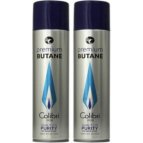 2 Pk Colibri Premium Lighter Butane Refil Fuel 162g 10.1oz 300ml Canister 9111-2