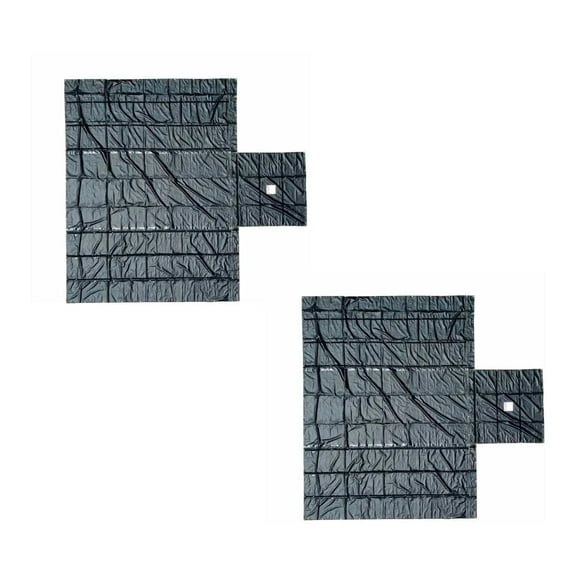 2 Pack 20' x 27' Flatbed Truck 18 Oz Lumber Tarp with 6 FT Drop - Black Heavy Duty Vinyl Waterproof Tarp for Trailers to Protect Cargo from Wind, Rain, Snow and Sun