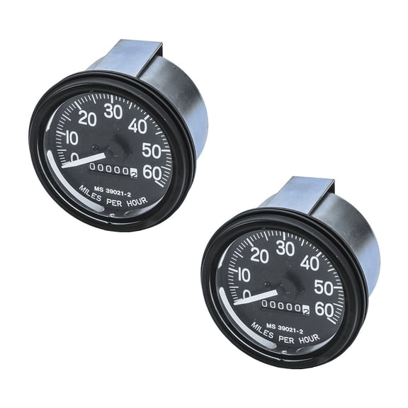 2 Pk High Performance Speedometer Guage - Speedometer Replaces MS39021-2, Perkins 640131, 6680-00-933-3599,  MIL-MS39021-2