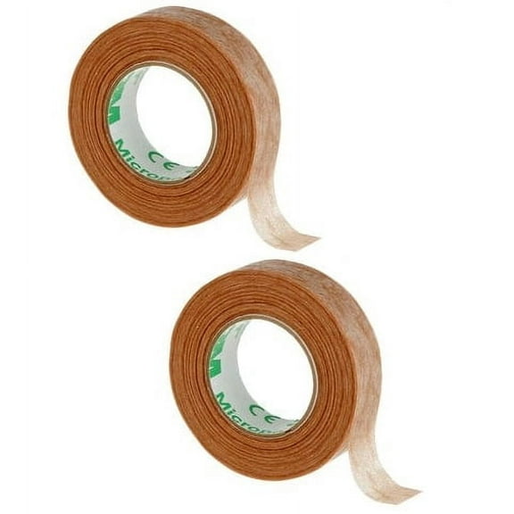 2/Pk Micropore Tan Surgical Tape 0.5" Wide, Tan Medical Grade Surgical, Rhinoplasty Tape