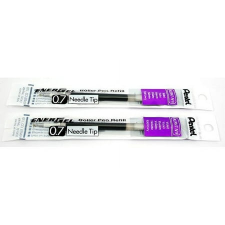 2 Pk Pentel LRN7-V EnerGel Refills, 0.7 mm Medium Needle Tip, Violet